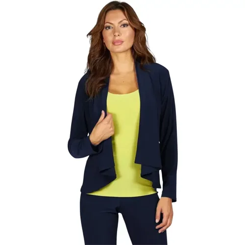 Gedraperter Navy Cardigan , Damen, Größe: S - Frank Lyman - Modalova