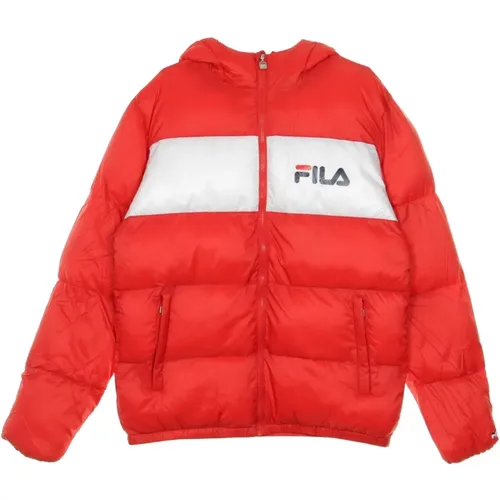 Puff Herren Daunenjacke in Rot/Weiß , Herren, Größe: XL - Fila - Modalova