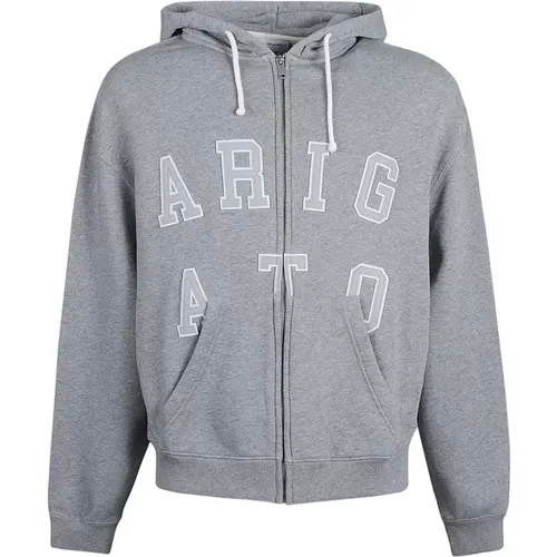 Grey Zip Hoodie Sweatshirt Aw24 , male, Sizes: M, S, XS - Axel Arigato - Modalova