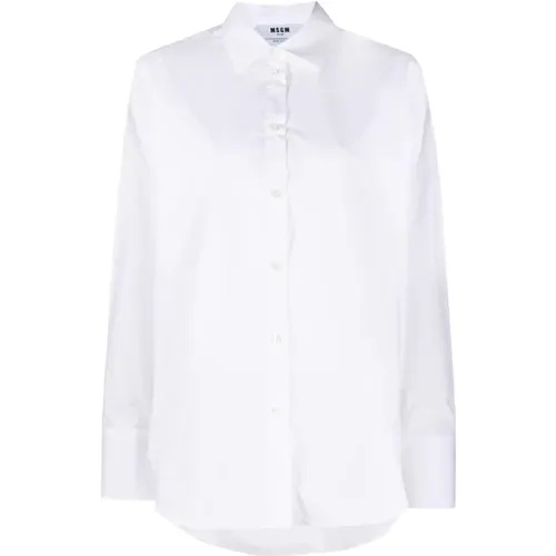 Casual Langarmshirt in Weiß MSGM - MSGM - Modalova