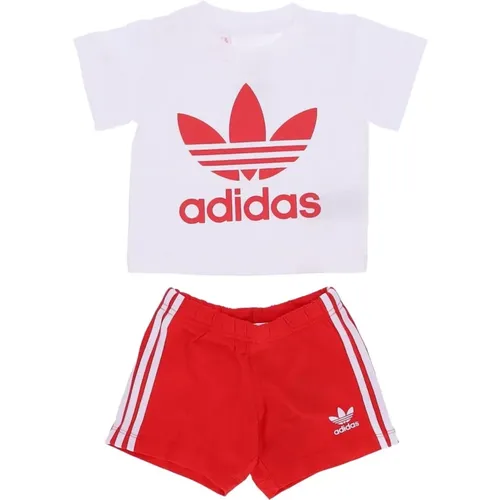 Kinder T-Shirt Set - Weiß/Vivid Rot - Adidas - Modalova