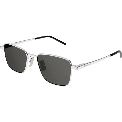 Silber/Graue Sonnenbrille SL 529 , unisex, Größe: 52 MM - Saint Laurent - Modalova