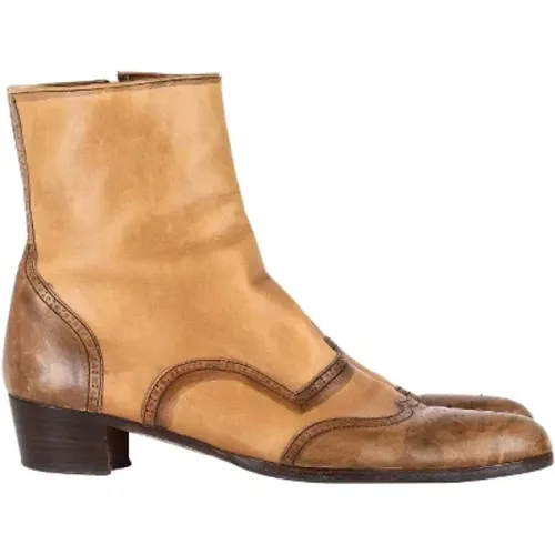 Pre-owned Leather boots , female, Sizes: 4 1/2 UK - Miu Miu Pre-owned - Modalova