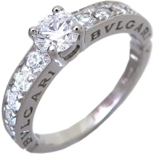 Pre-owned White Gold rings , female, Sizes: ONE SIZE - Bvlgari Vintage - Modalova