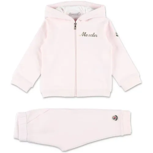 Rosa Jersey Hoodie und Hose Set - Moncler - Modalova