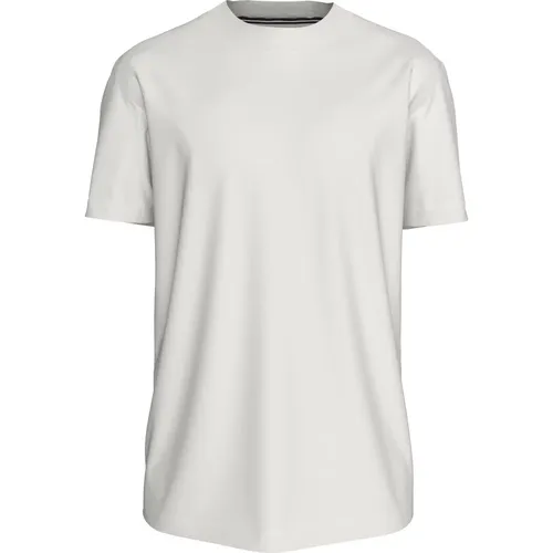 Cremefarbenes T-Shirt aus Regenerativer Baumwolle , Herren, Größe: XS - Calvin Klein - Modalova