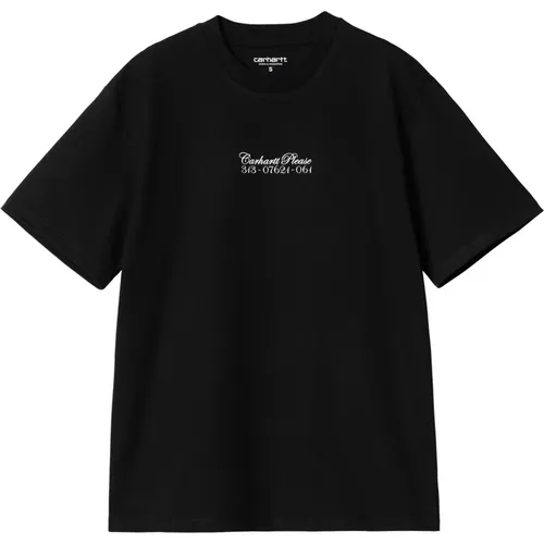 Graphic Print Cotton T-shirt , female, Sizes: XS, S - Carhartt WIP - Modalova