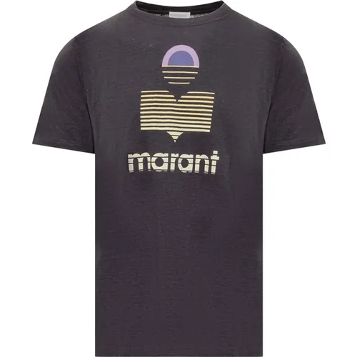 Logo T-Shirt in Faded Night , male, Sizes: S - Isabel marant - Modalova