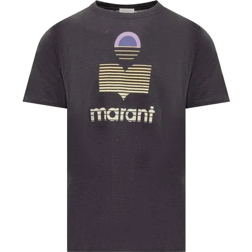 Logo T-Shirt in Faded Night , male, Sizes: XL, L - Isabel marant - Modalova