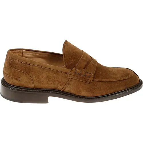 Suede Loafers for Stylish Men , male, Sizes: 7 UK, 9 1/2 UK - Tricker's - Modalova