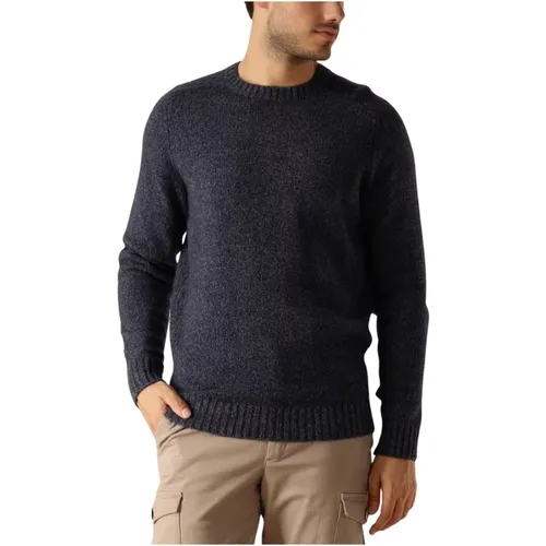 Blauer Strickpullover Crew Neck,Beiger Strickpullover mit Rundhalsausschnitt - Profuomo - Modalova