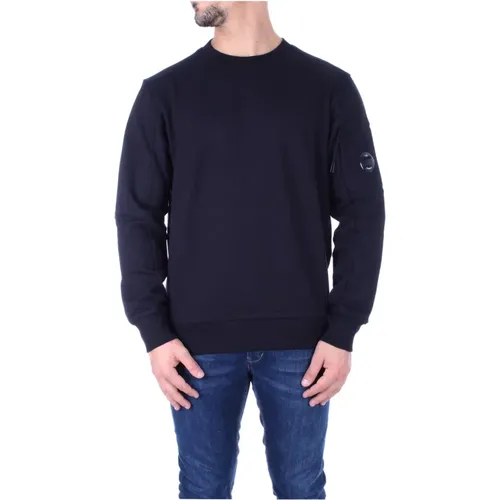 Schwarze Sweaters mit CP Company Logo , Herren, Größe: M - C.P. Company - Modalova