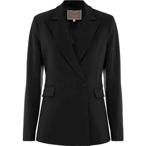 Elegante doppelreihige Jacke aus Viskose , Damen, Größe: 2XL - Kocca - Modalova