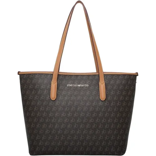 Shopping Bag with Golden Logo , female, Sizes: ONE SIZE - roccobarocco - Modalova