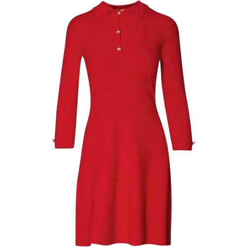 Short knit dress with jewel buttons , female, Sizes: L, S, M - Liu Jo - Modalova