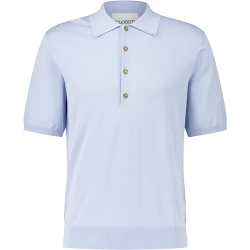 Summer Knit Polo Shirt , male, Sizes: M, XL, L - closed - Modalova