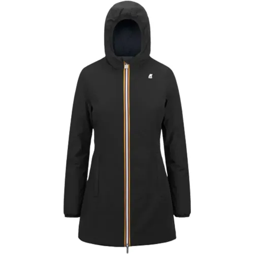 Warme Wendbare Schwarze Jacke , Damen, Größe: M - K-way - Modalova