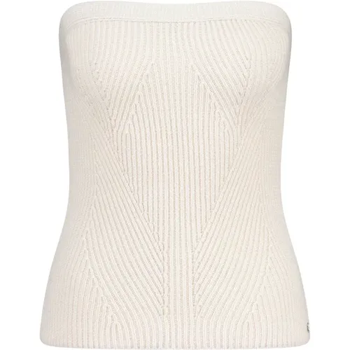 Shoulder-free Knit Top in Wool-Cashmere Blend , female, Sizes: S, L - Marc Cain - Modalova