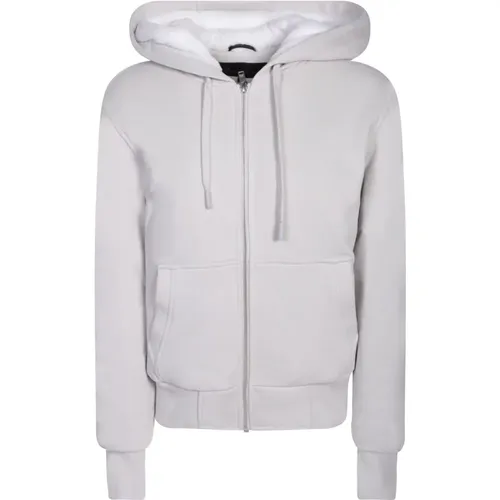 Light Grey Hooded Jacket with Ribbed Details , female, Sizes: S - Moose Knuckles - Modalova