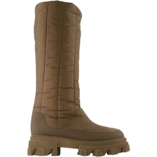 Tall Puffer Boots in Khaki Poly , female, Sizes: 4 UK, 3 UK, 6 UK - Gia Borghini - Modalova