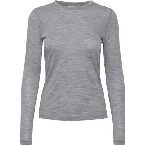 Cozy Wool Long Sleeve T-shirt , female, Sizes: XS - Gestuz - Modalova
