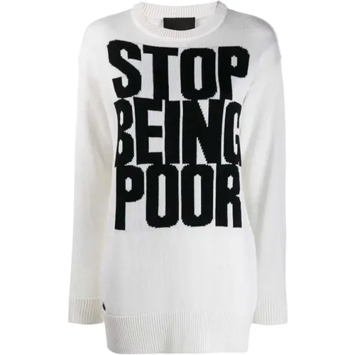 Casual Sweater Round Neck , female, Sizes: XL, L - Philipp Plein - Modalova