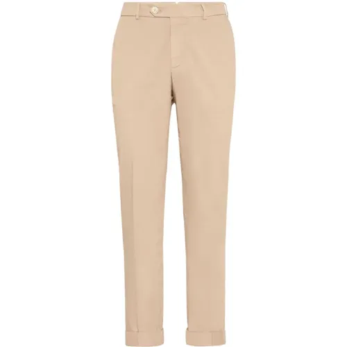 Stretch-Cotton Trousers , male, Sizes: L, XL - BRUNELLO CUCINELLI - Modalova