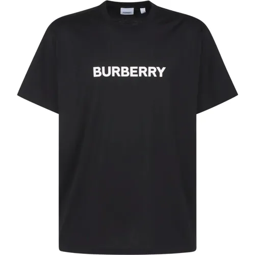 Crewneck T-Shirt with Iconic Logo , male, Sizes: L, XL, M - Burberry - Modalova