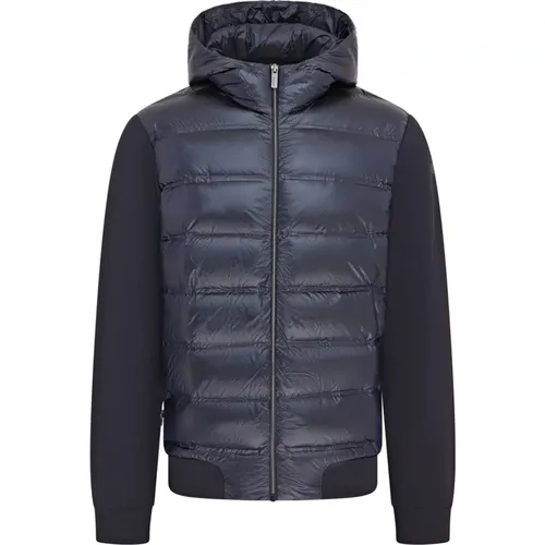 Quilted Hybrid Down Jacket Black , male, Sizes: XL, M, L - RRD - Modalova