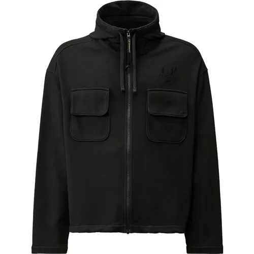 Hooded Sweatshirt Jacket Open Style , male, Sizes: 3XL, 2XL, L, M - C.P. Company - Modalova