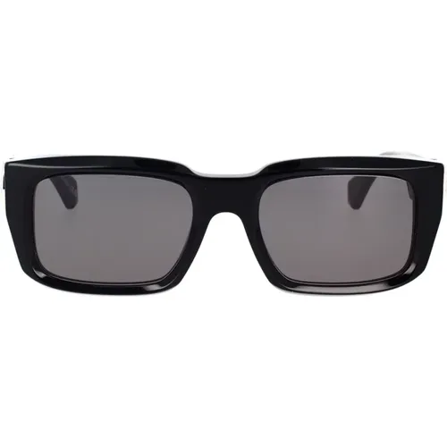 Quadratische Rahmen Sonnenbrille Dunkelgraue Gläser - Off White - Modalova