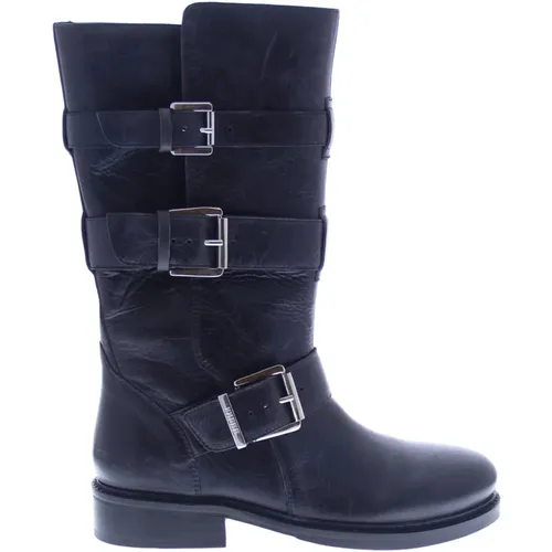 New-Tough Damen Hoher Stiefel - Schwarz , Damen, Größe: 38 EU - Bronx - Modalova