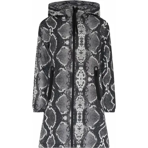 Snake Print Rain Jacket with Tape Seam , female, Sizes: 6XL, L, S, M, 5XL, XS, 3XL, 4XL, 7XL, XL, 2XL - Etage - Modalova