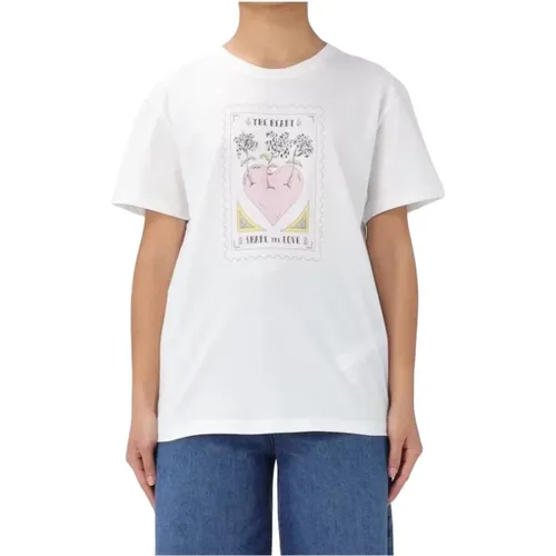 Rosa T-Shirts und Polos Regular Fit , Damen, Größe: S - Twinset - Modalova