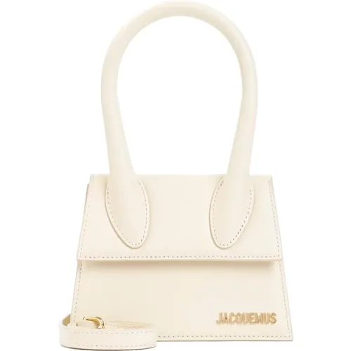 Neutral Leather Shoulder Bag , female, Sizes: ONE SIZE - Jacquemus - Modalova