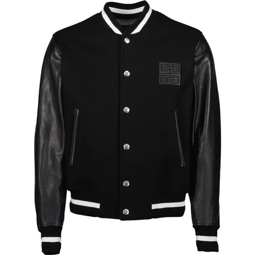 Leather Bomber Varsity Jacket , male, Sizes: L, S, M - Givenchy - Modalova