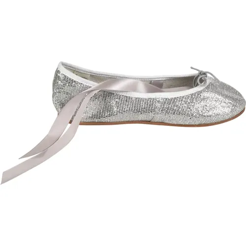 Silver Flat Shoes Elegant Style , female, Sizes: 4 UK, 5 UK, 7 UK, 6 UK, 8 UK - Repetto - Modalova