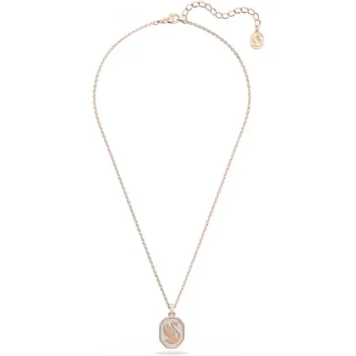 Roségold Schwan Anhänger Halskette , Damen, Größe: ONE Size - Swarovski - Modalova