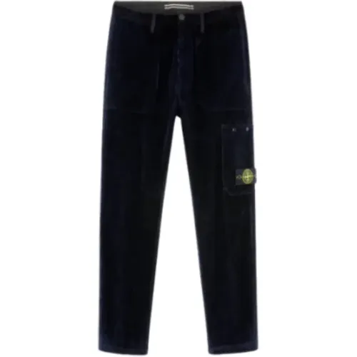 Cargo Velvet Cotton Pants , male, Sizes: W29, W30, W32 - Stone Island - Modalova