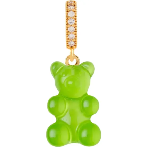 Nostalgia Bear Pendant Lime Gold , female, Sizes: ONE SIZE - Crystal Haze - Modalova