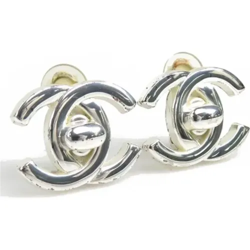 Pre-owned Silver Metal Chanel Earrings , female, Sizes: ONE SIZE - Chanel Vintage - Modalova