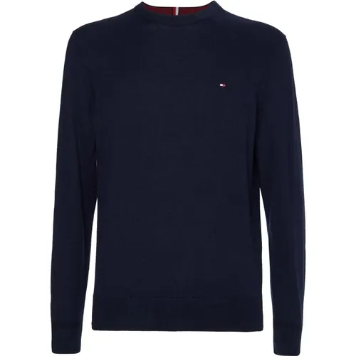 Dunkelblaue Pullovers,Herren Pullover aus Kaschmir-Mischung - Tommy Hilfiger - Modalova