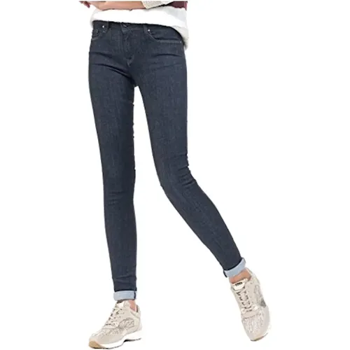 High Waist Dunkelblaue Skinny Jeans - Salsa - Modalova