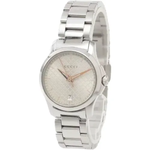 Pre-owned Stainless Steel watches , female, Sizes: ONE SIZE - Gucci Vintage - Modalova