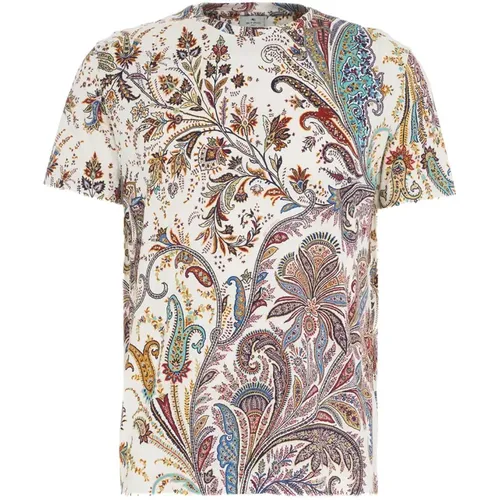 T-Shirt mit Paisley-Print , Herren, Größe: L - ETRO - Modalova