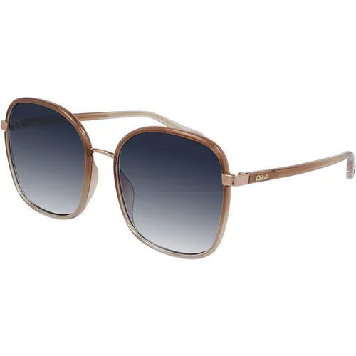 Stylish Sunglasses with Blue Lenses , female, Sizes: 59 MM - Chloé - Modalova