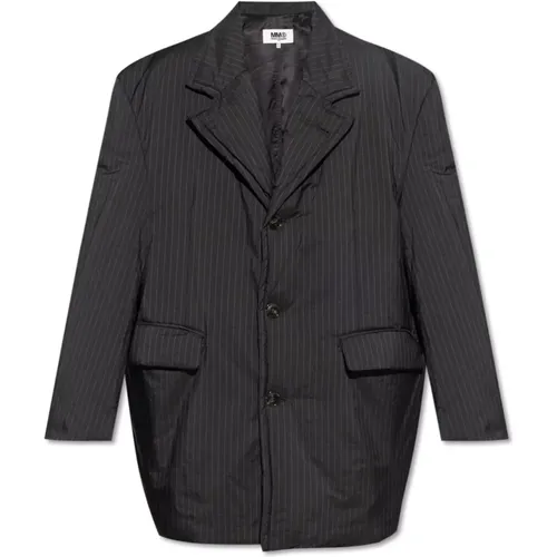 Insulated pinstripe jacket , female, Sizes: XS - MM6 Maison Margiela - Modalova