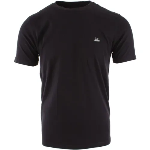 Navy Cotton T-Shirt with Style , male, Sizes: M, S - C.P. Company - Modalova