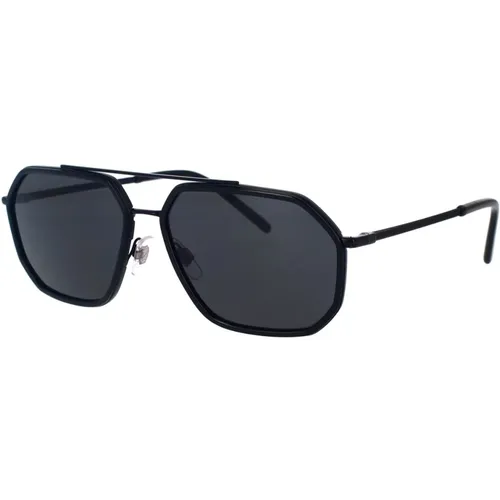 Dg2285 Sonnenbrille mit dunkelgrauen Gläsern , unisex, Größe: 60 MM - Dolce & Gabbana - Modalova
