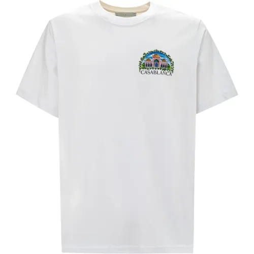 Damask View T-Shirt , male, Sizes: 2XL, XL, L - Casablanca - Modalova